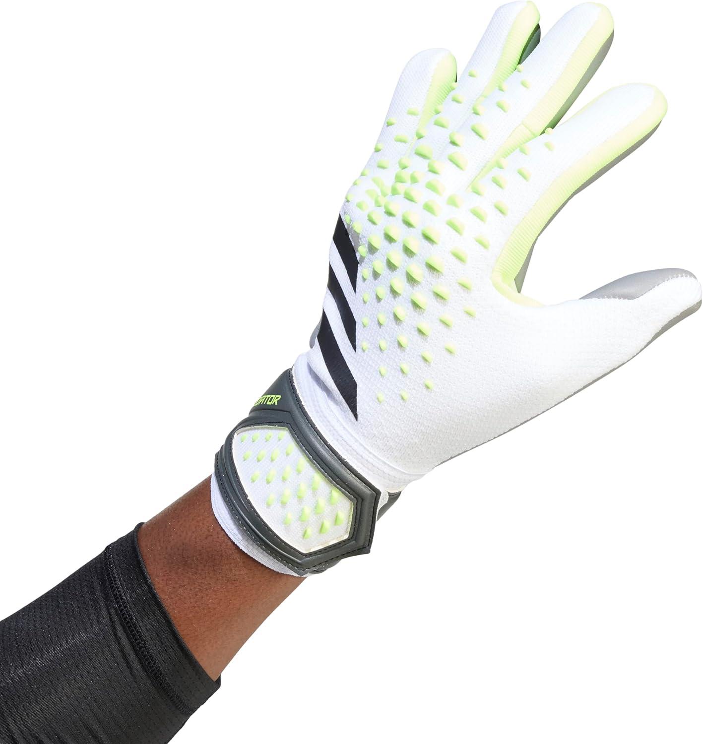 image:imageadidas UnisexAdult League Goalie Predator GlovesWhiteLucid LemonBlack