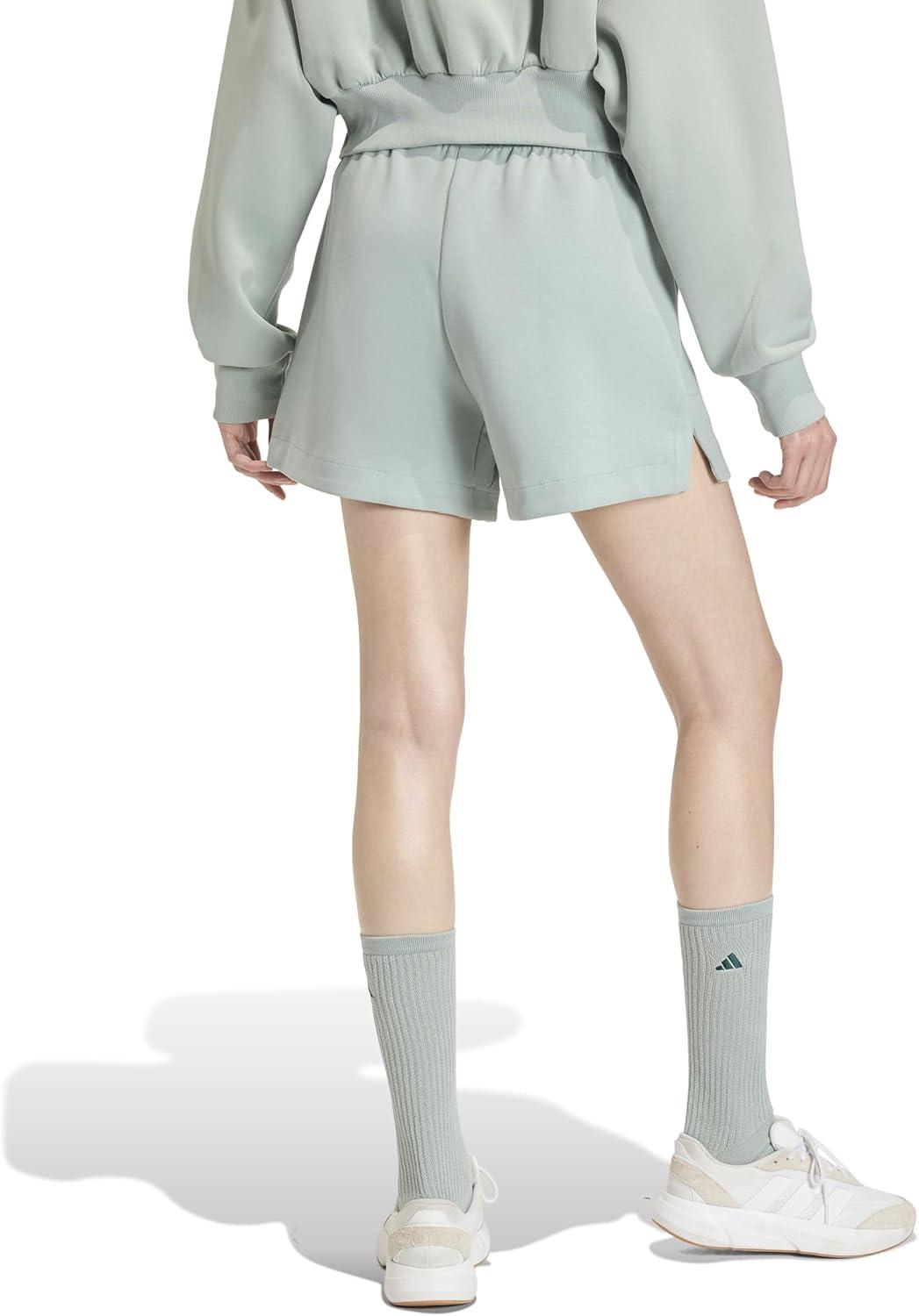 image:imageadidas Womens All Szn Soft Lux Loose ShortsWonder Sage