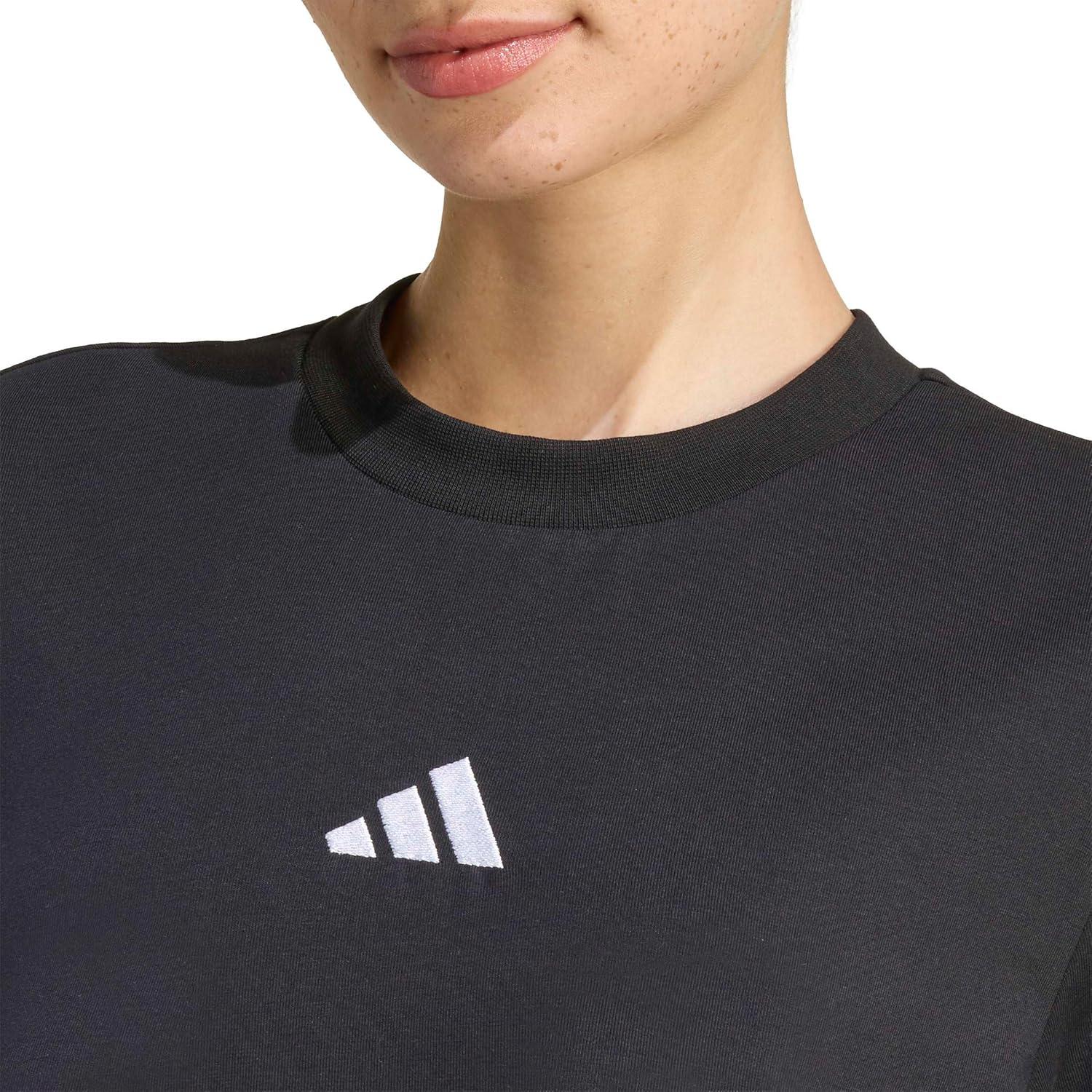 image:imageadidas Womens Essentials 3Stripes TShirt DressBlackWhite