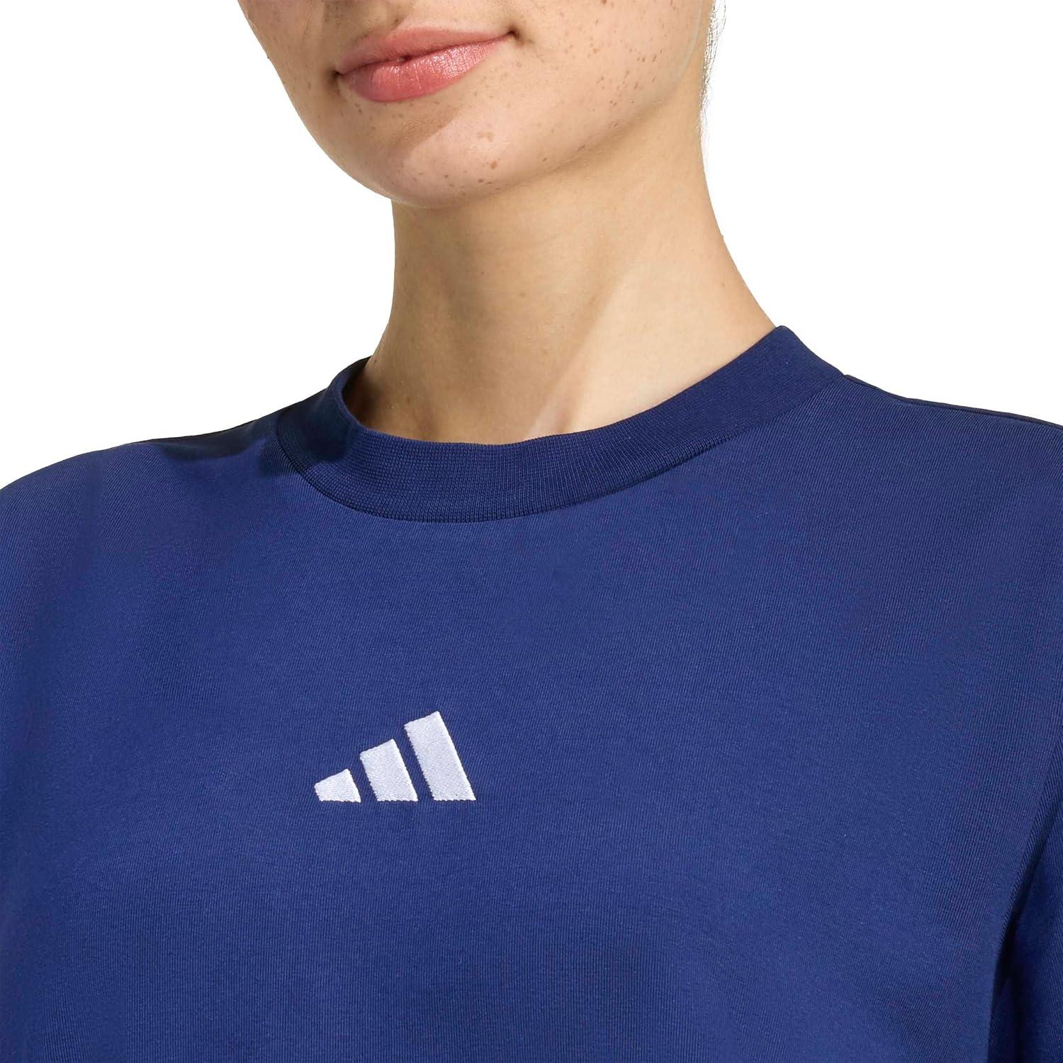 image:imageadidas Womens Essentials 3Stripes TShirt DressDark BlueWhite