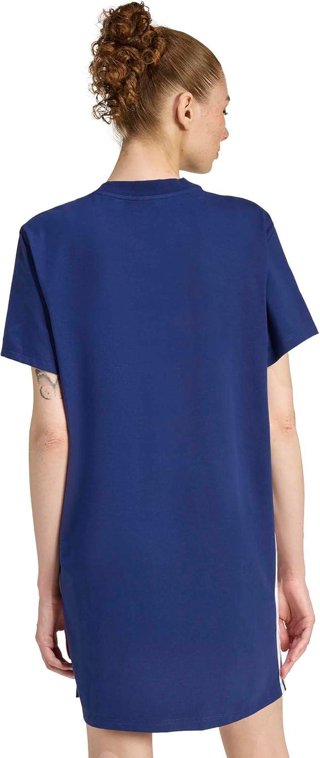 image:imageadidas Womens Essentials 3Stripes TShirt DressDark BlueWhite