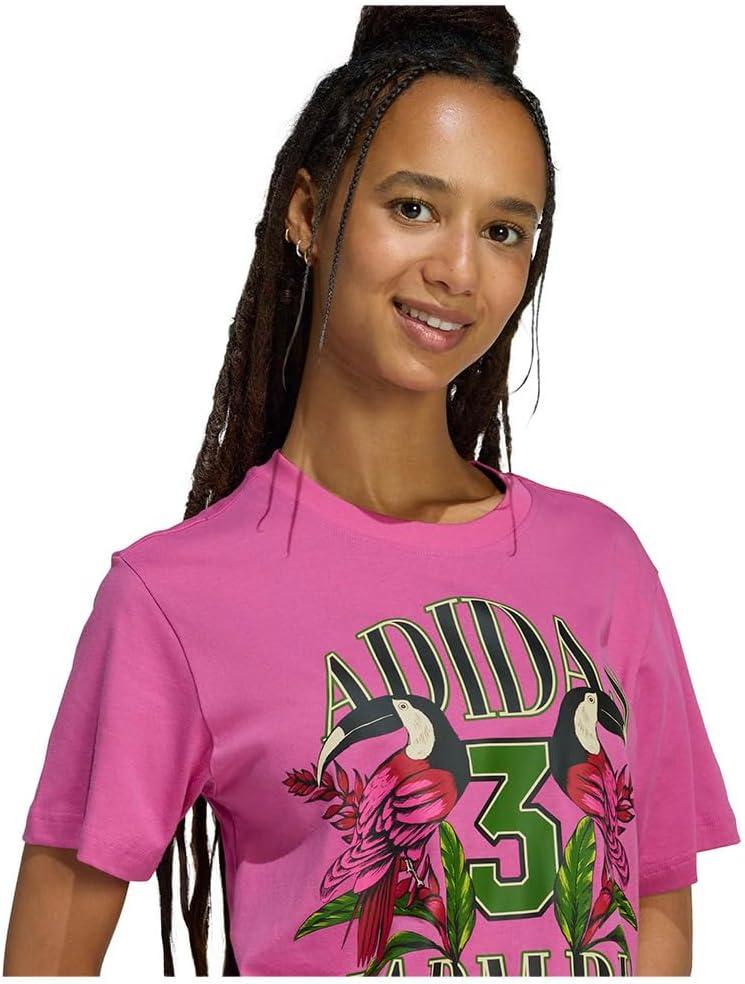 image:imageadidas Womens Farm Rio Graphic TShirtSemi Lucid FuchsiaCrystal Linen