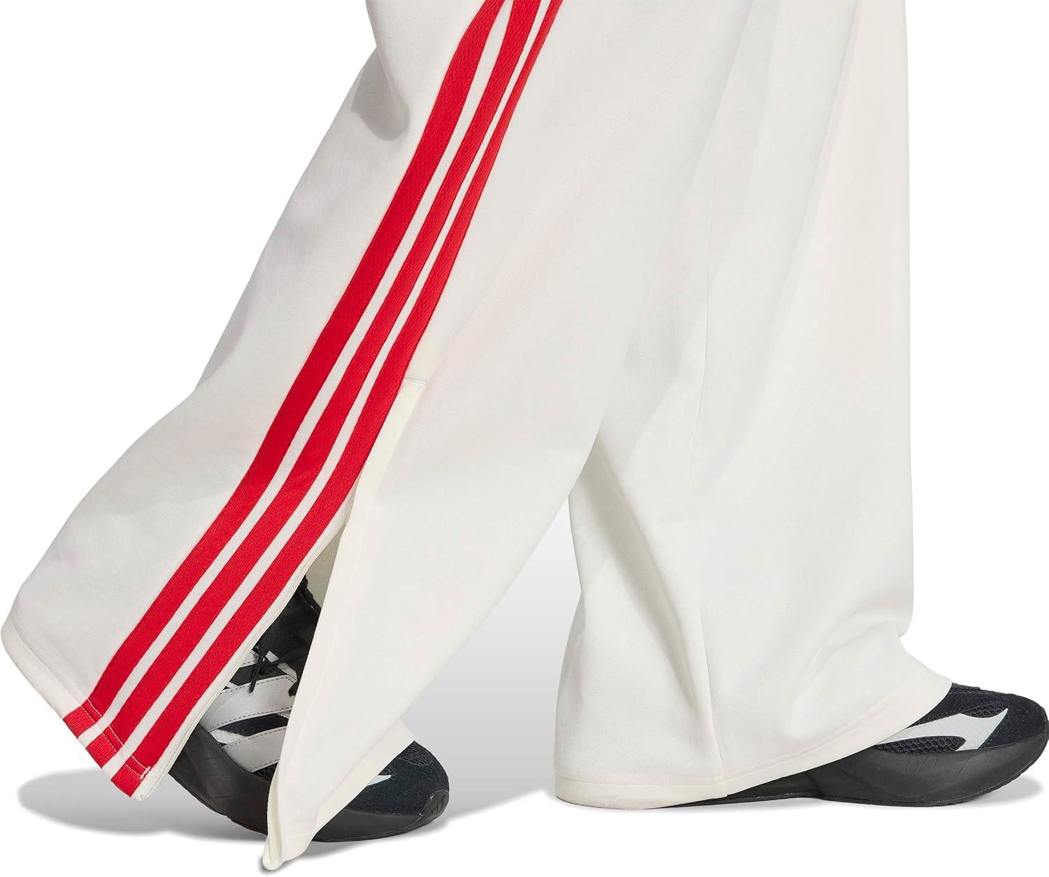 image:imageadidas Womens House of Tiro Wide Leg PantsOff WhiteWhiteTeam Collegiate Red