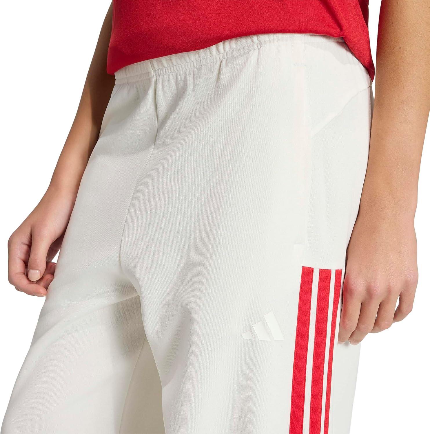 image:imageadidas Womens House of Tiro Wide Leg PantsOff WhiteWhiteTeam Collegiate Red