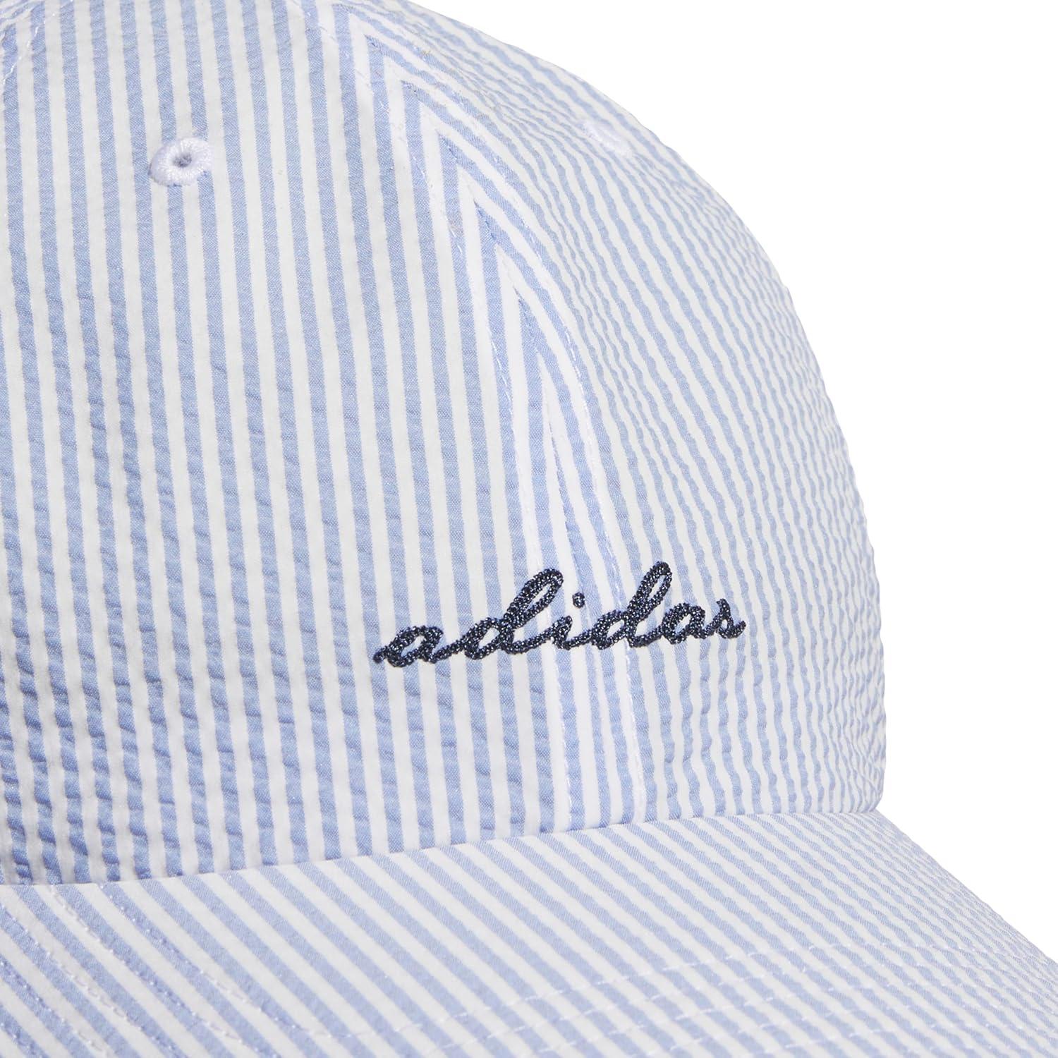 image:imageadidas Womens Saturday Baseball Cap Athletic Everyday Strapback HatSeersuckerAsh BlueCollegiate Navy