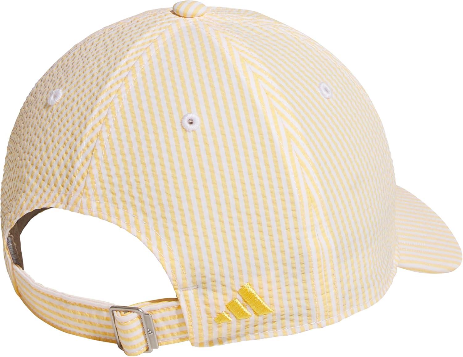 image:imageadidas Womens Saturday Baseball Cap Athletic Everyday Strapback HatSeersuckerSemi Ice Tangerine OrangeSemi Spark Orange