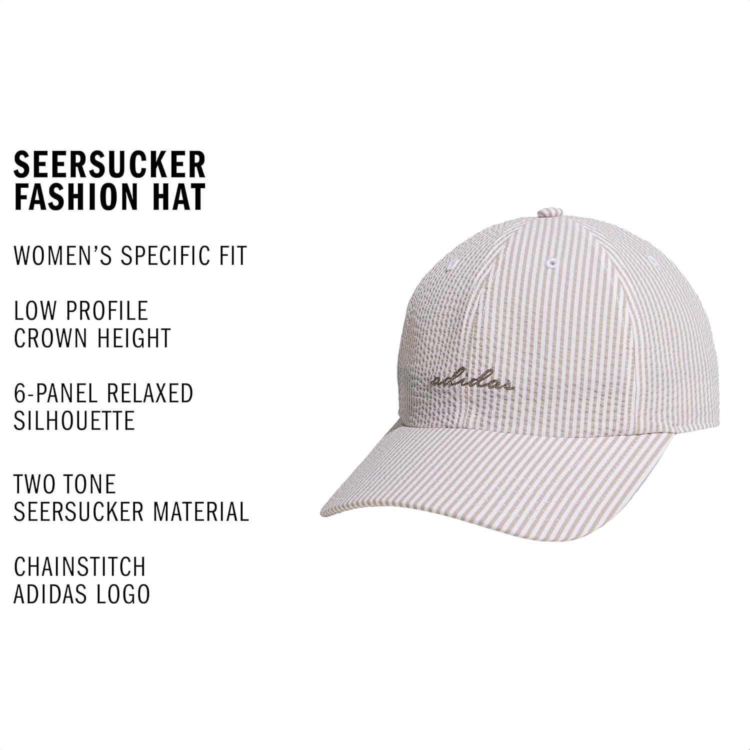 image:imageadidas Womens Saturday Baseball Cap Athletic Everyday Strapback HatSeersuckerWonder Cargo KhakiClay Grey