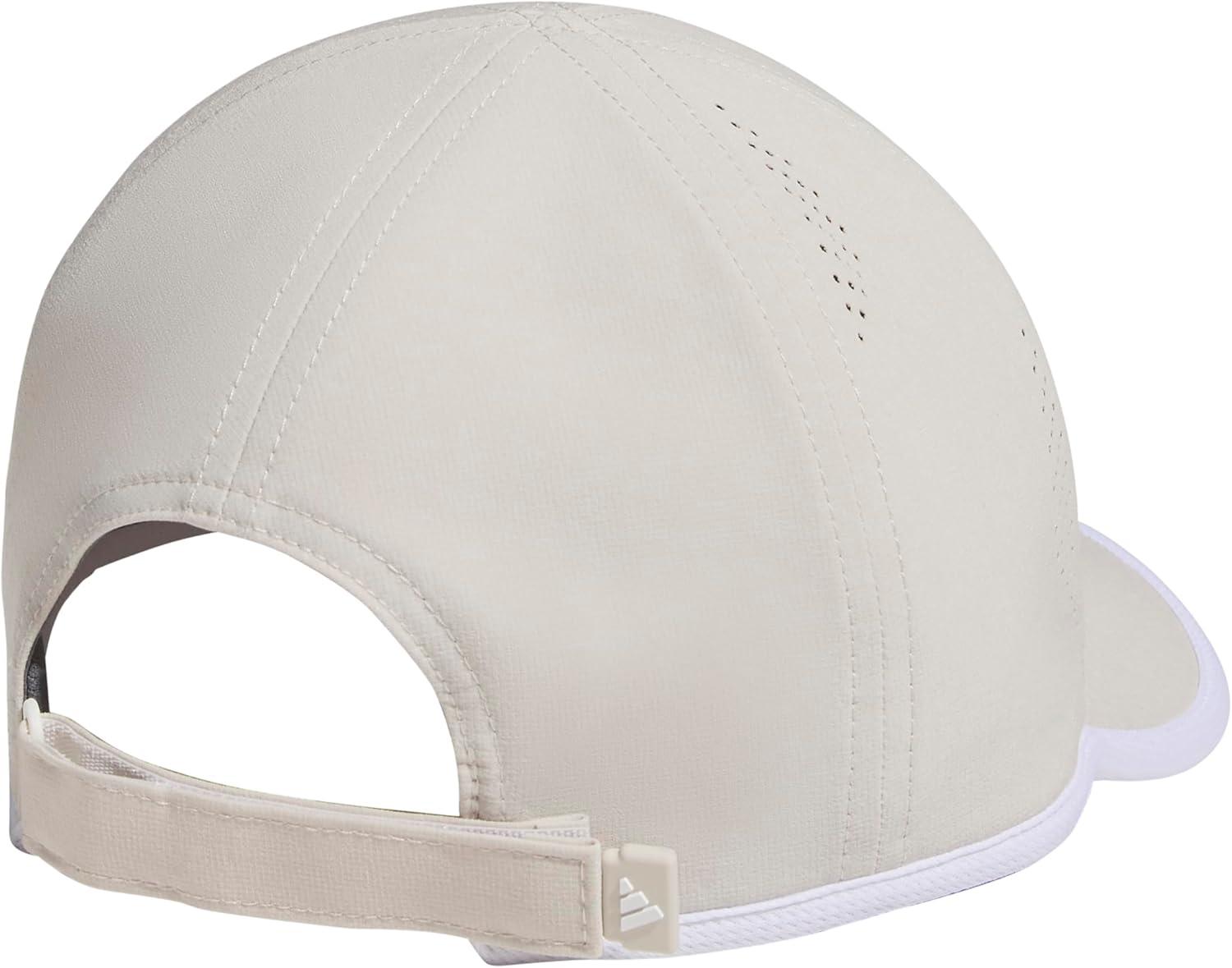 image:imageadidas Womens Superlite Hat Lightweight Athletic Running Cap for WorkoutsAlumina BeigeSilver MetallicWhite3
