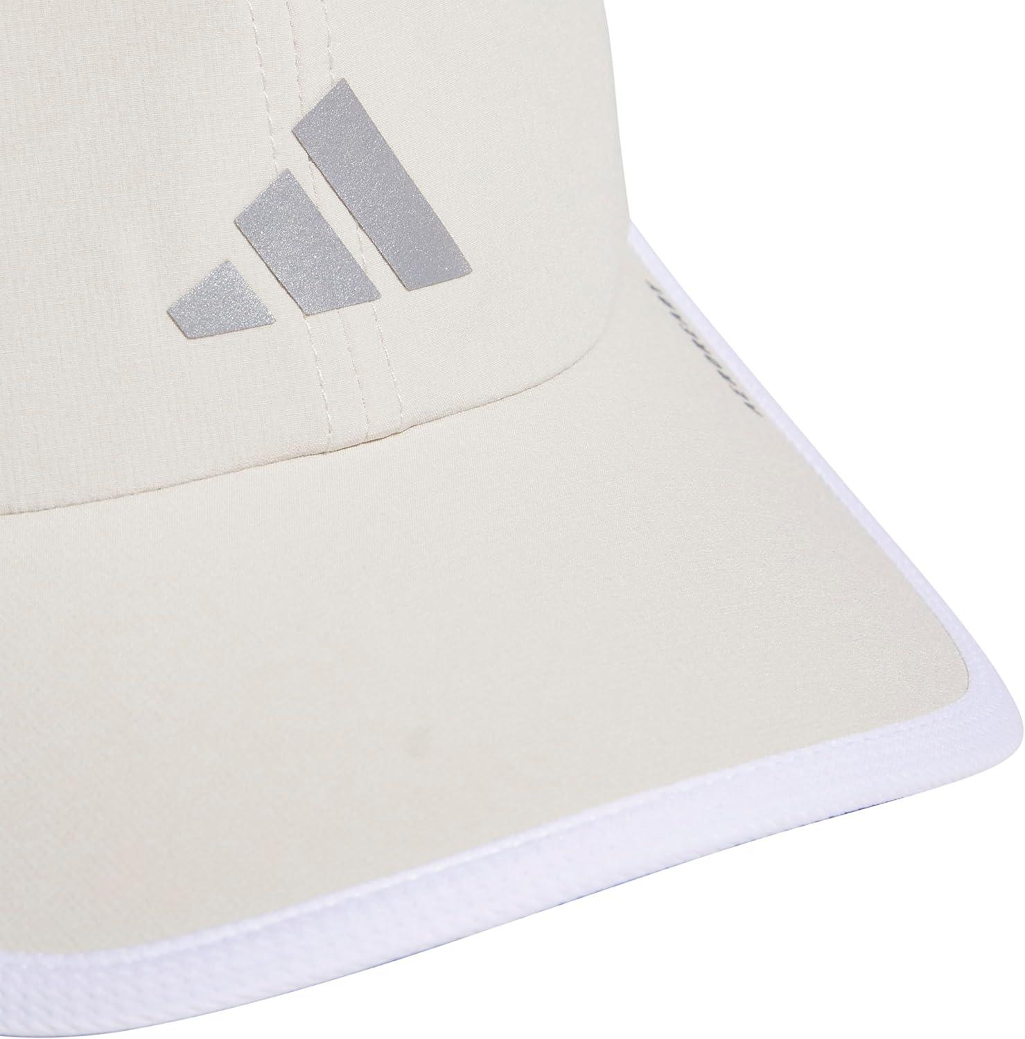 image:imageadidas Womens Superlite Hat Lightweight Athletic Running Cap for WorkoutsAlumina BeigeSilver MetallicWhite3