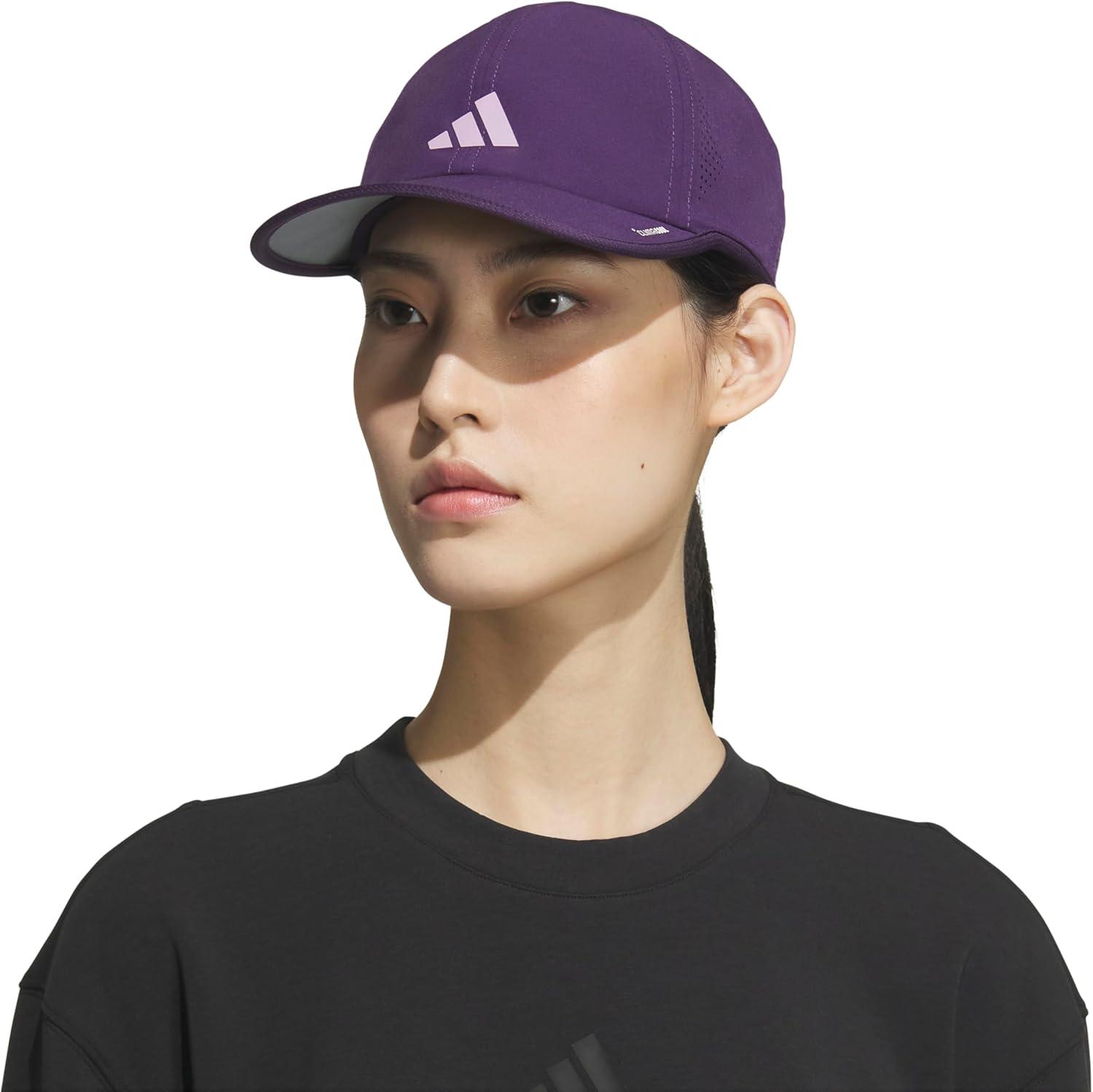 image:imageadidas Womens Superlite Hat Lightweight Athletic Running Cap for WorkoutsAurora Plum PurplePowder Plum Purple3