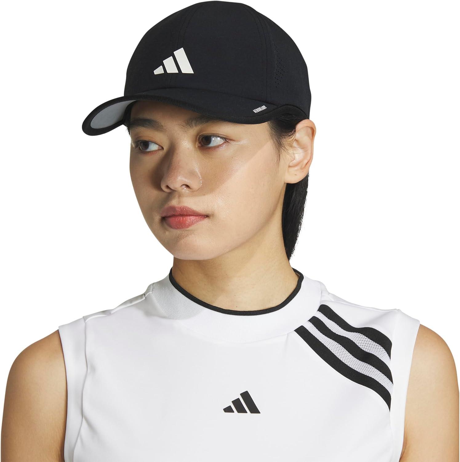 image:imageadidas Womens Superlite Hat Lightweight Athletic Running Cap for WorkoutsBlackWhite3