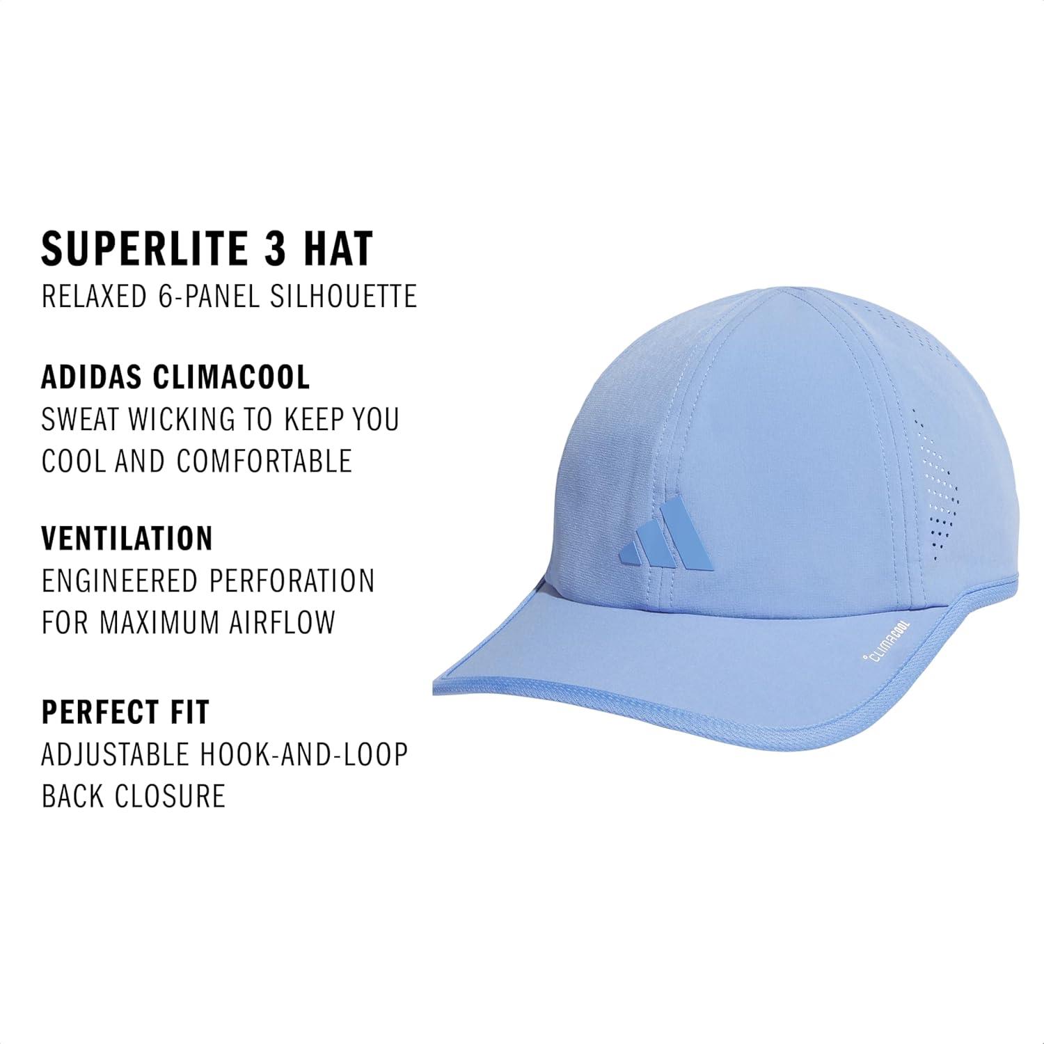 image:imageadidas Womens Superlite Hat Lightweight Athletic Running Cap for WorkoutsBlue Fusion3