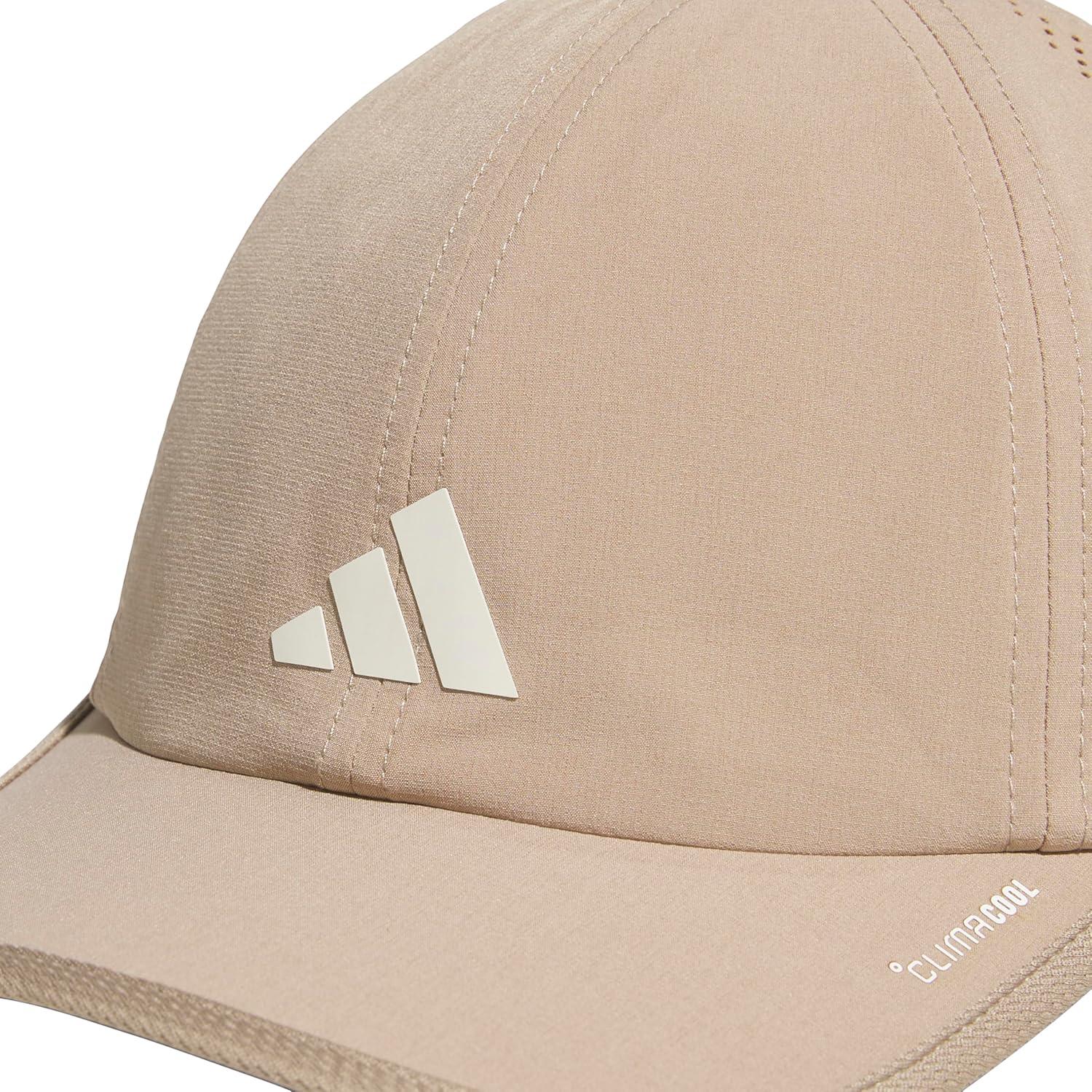 image:imageadidas Womens Superlite Hat Lightweight Athletic Running Cap for WorkoutsChalky BrownWhite3