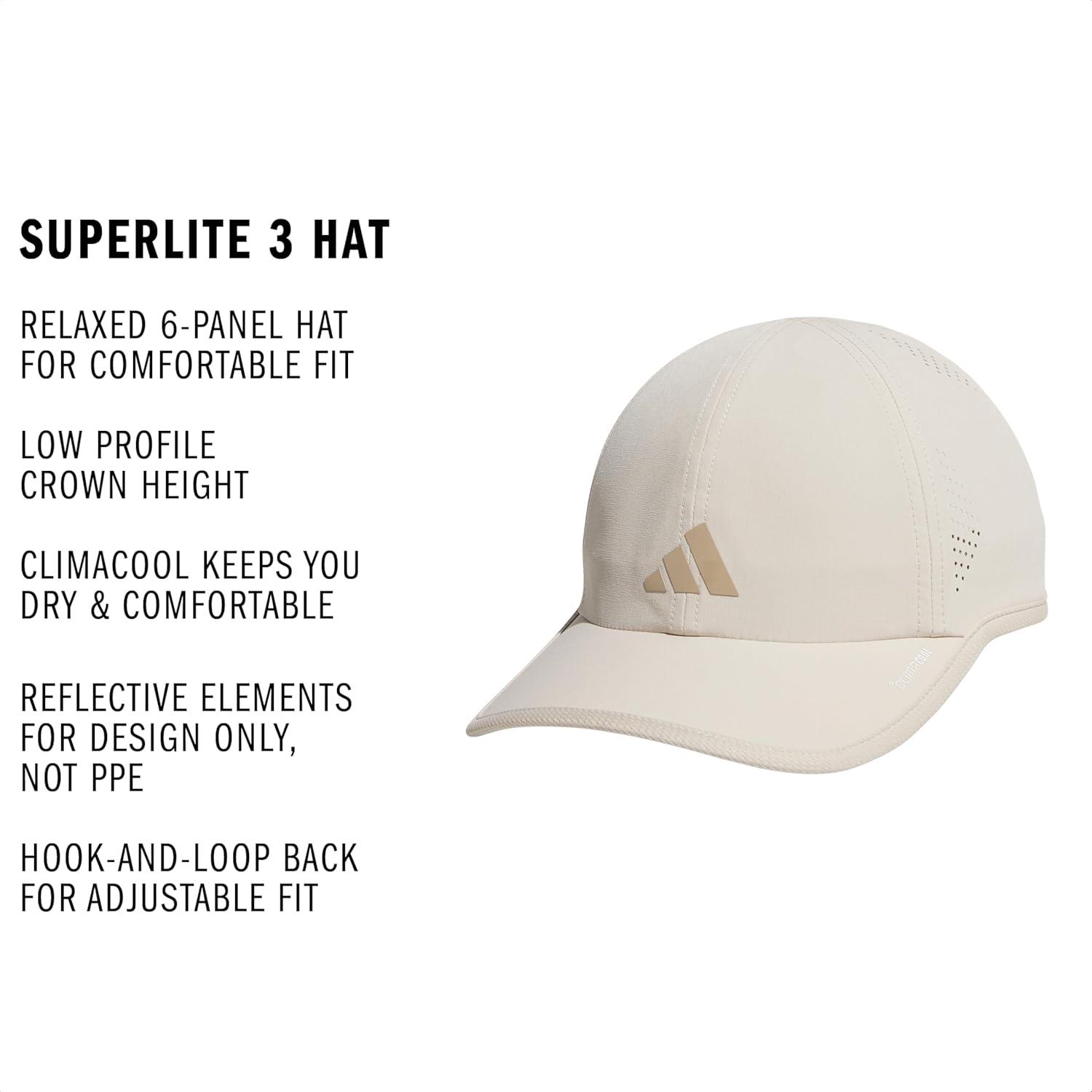 image:imageadidas Womens Superlite Hat Lightweight Athletic Running Cap for WorkoutsCrystal Linen BeigeTrace Khaki3