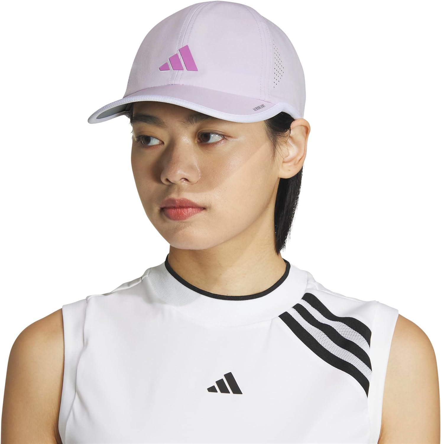 image:imageadidas Womens Superlite Hat Lightweight Athletic Running Cap for WorkoutsIce LavenderPreloved PurpleWhite3