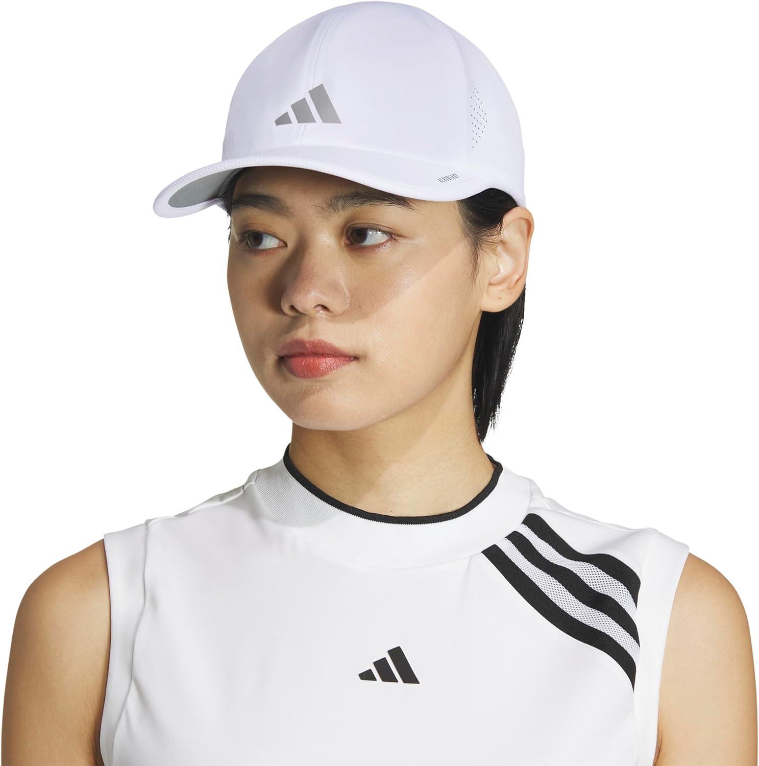 image:imageadidas Womens Superlite Hat Lightweight Athletic Running Cap for WorkoutsWhiteSilver Metallic3