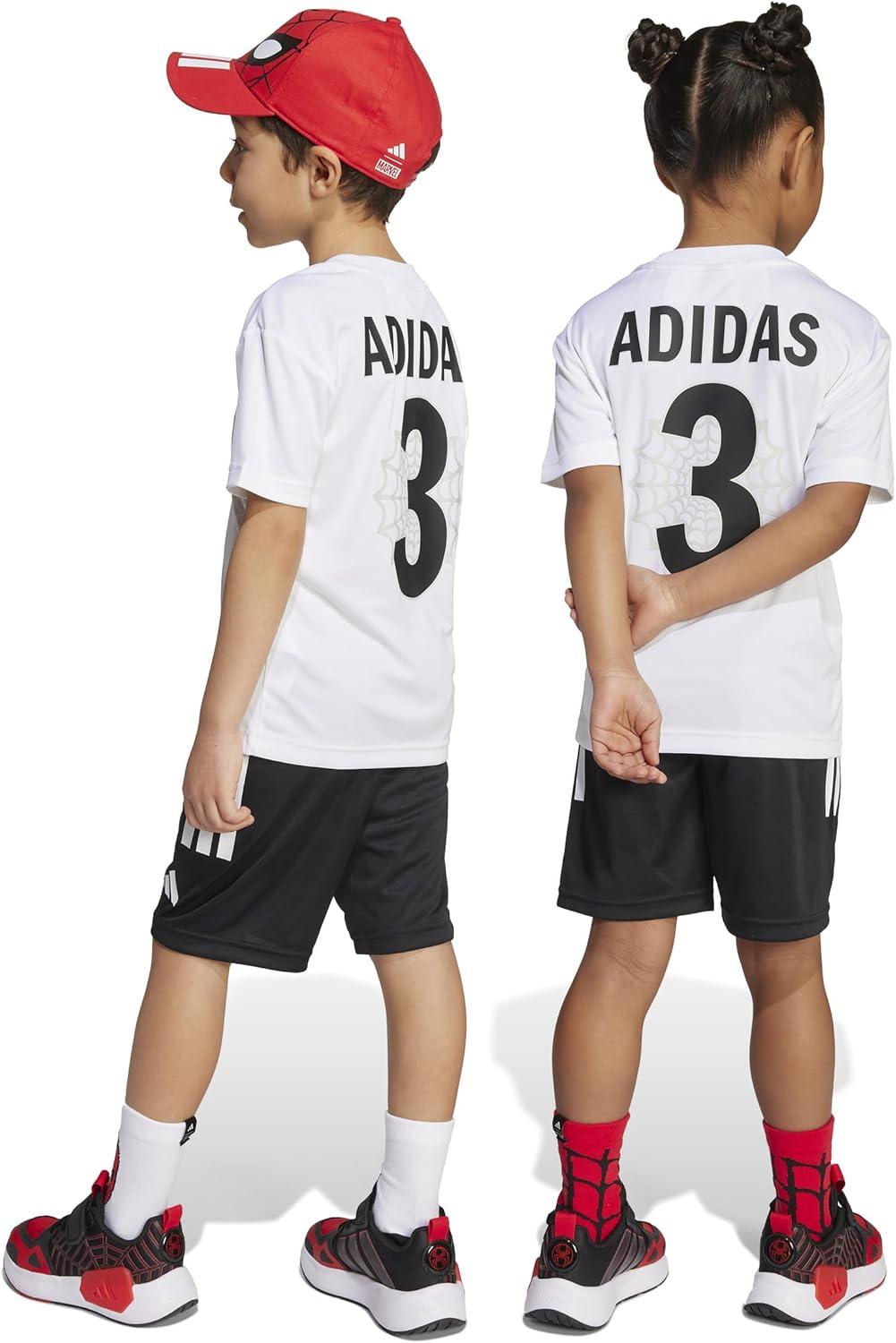 image:imageadidas boys Marvel Tshirt SetSpidermanWhiteBlack