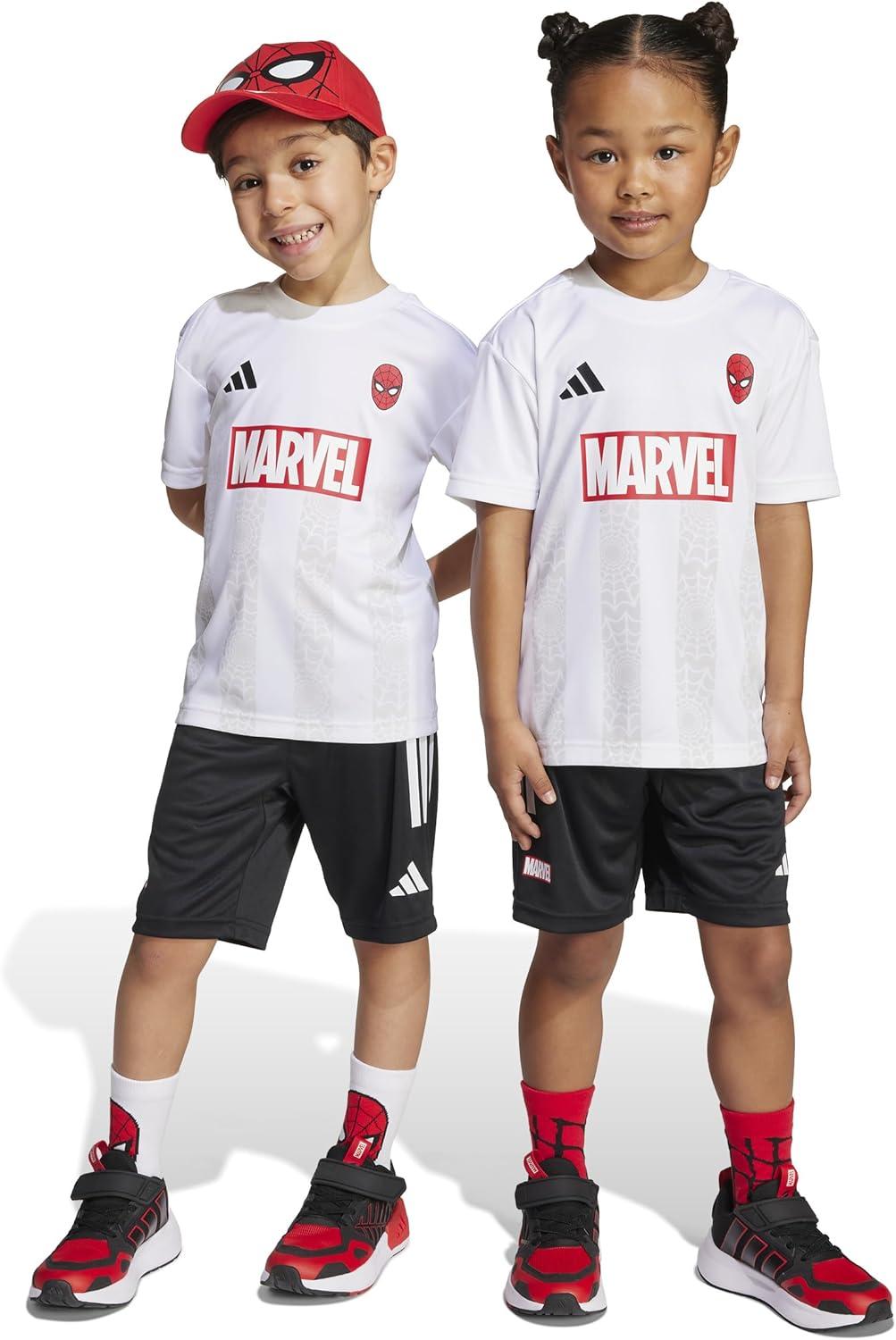 image:imageadidas boys Marvel Tshirt SetSpidermanWhiteBlack