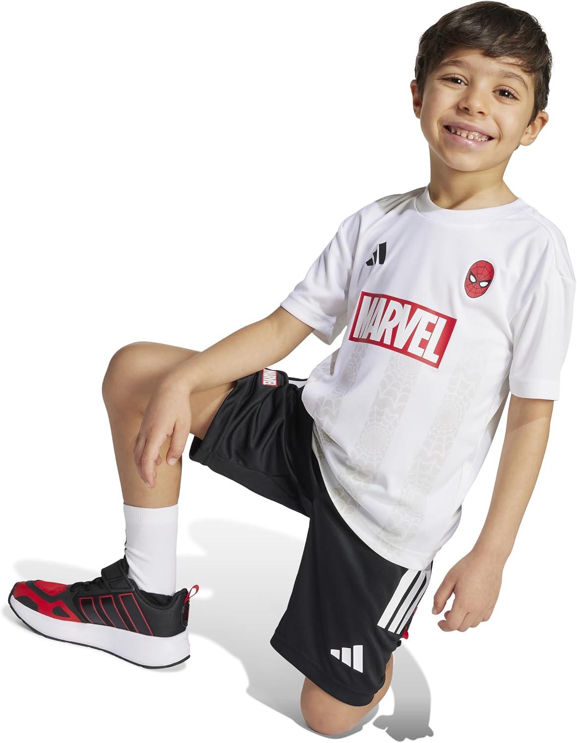 image:imageadidas boys Marvel Tshirt SetSpidermanWhiteBlack