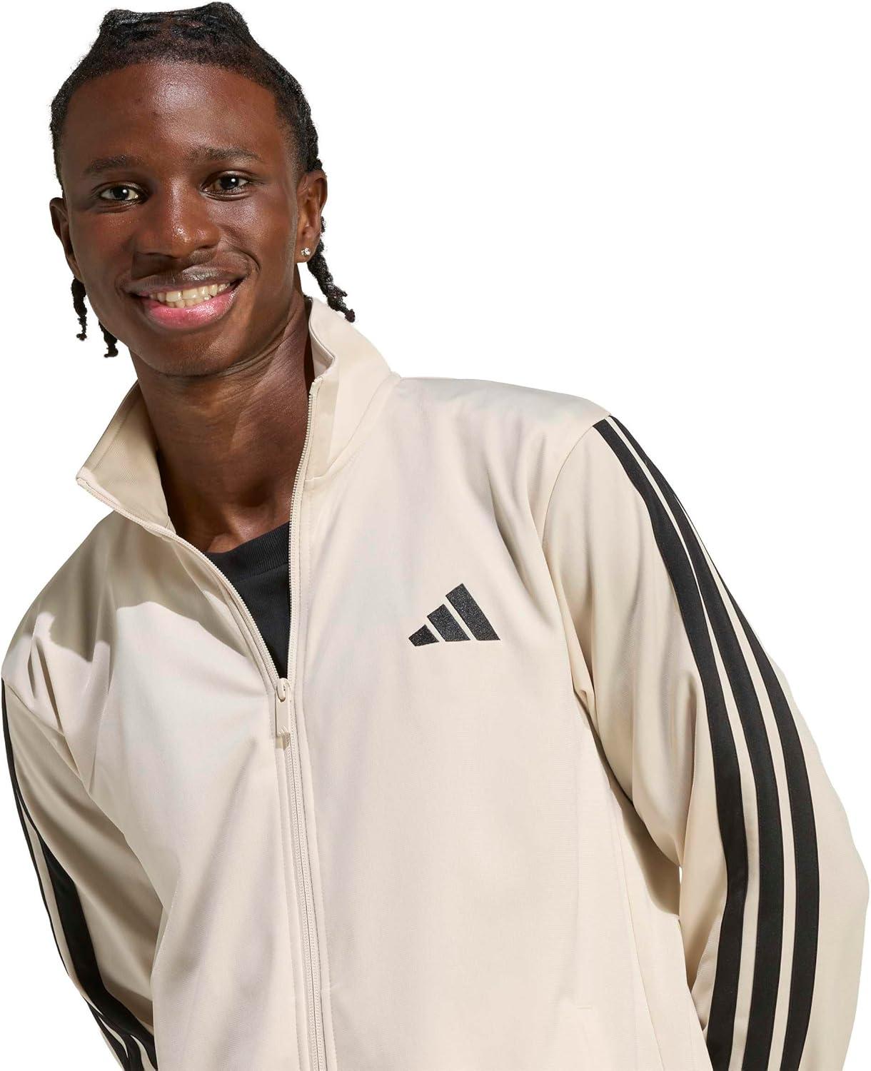 image:imageadidas mens Basic 3stripes Tricot Track SuitCrystal Linen