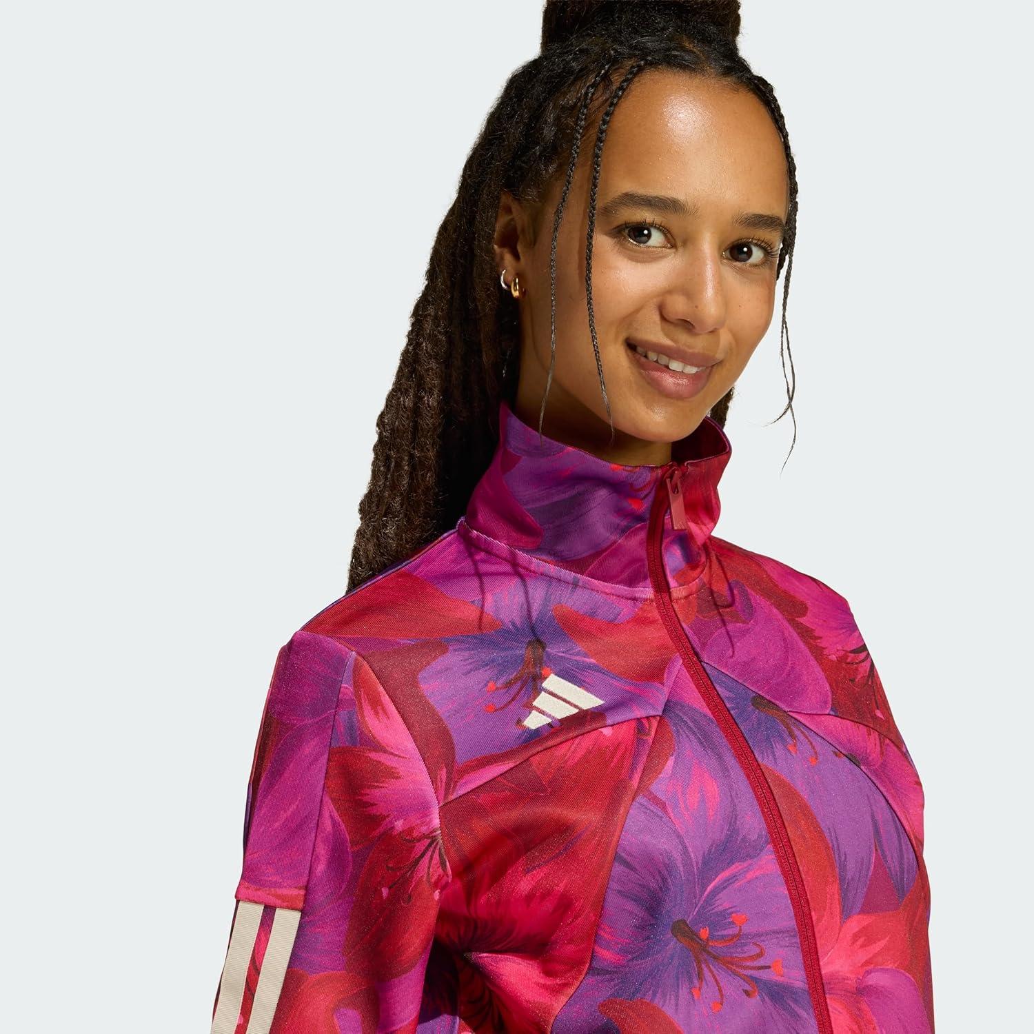 image:imageadidas womens Farm Rio Tiro Track TopBahia MagentaMaroonCrystal Linen