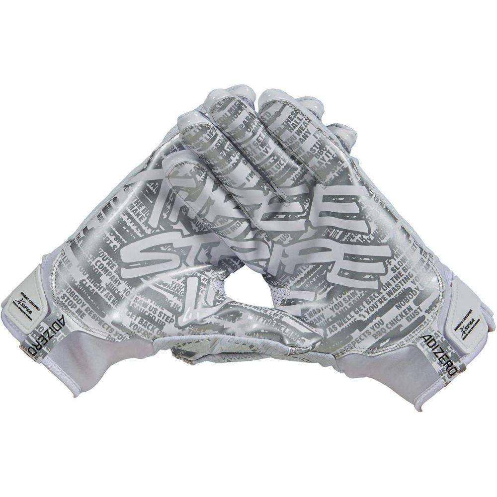 image:imageAdidas Adizero 80 Youth 3 Stripe Life Receiver Football Gloves Premium Football Gear and EquipmentWhiteWhite