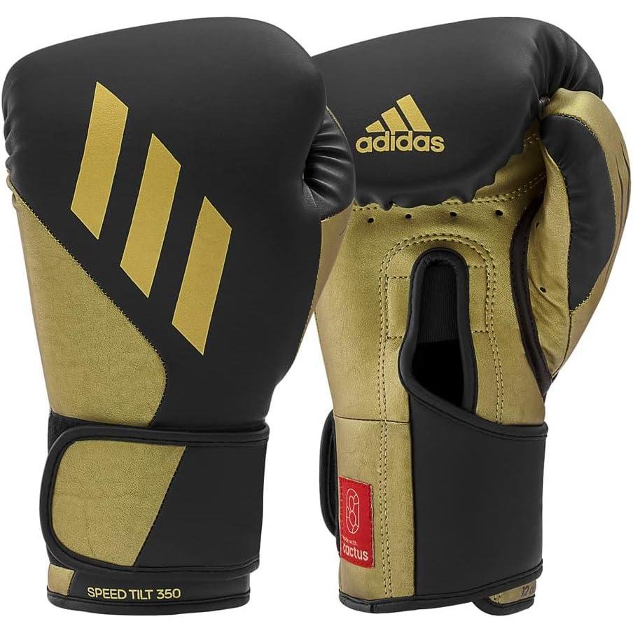 image:imageAdidas Tilt 350 PRO Training Gloves  Hook amp Loop with New Tilt Technology  for Men Women Unisex  Sustainable Vegan Leather Boxing Kickboxing MMA Training GlovesBlackGold Met