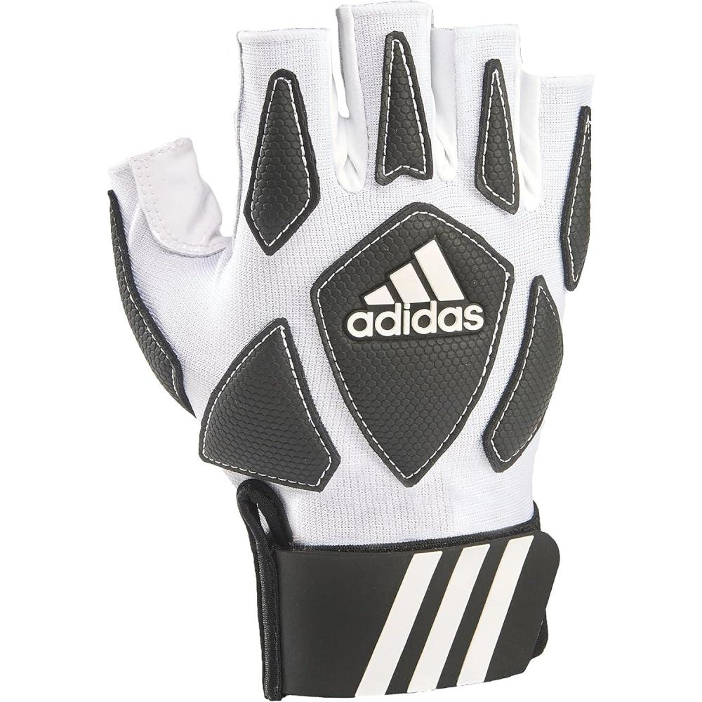 image:imageAdidas Youth Scorch Destroy 2 Half Finger Linemans Glove Mutiple Sizes amp ColorsWhiteBlack