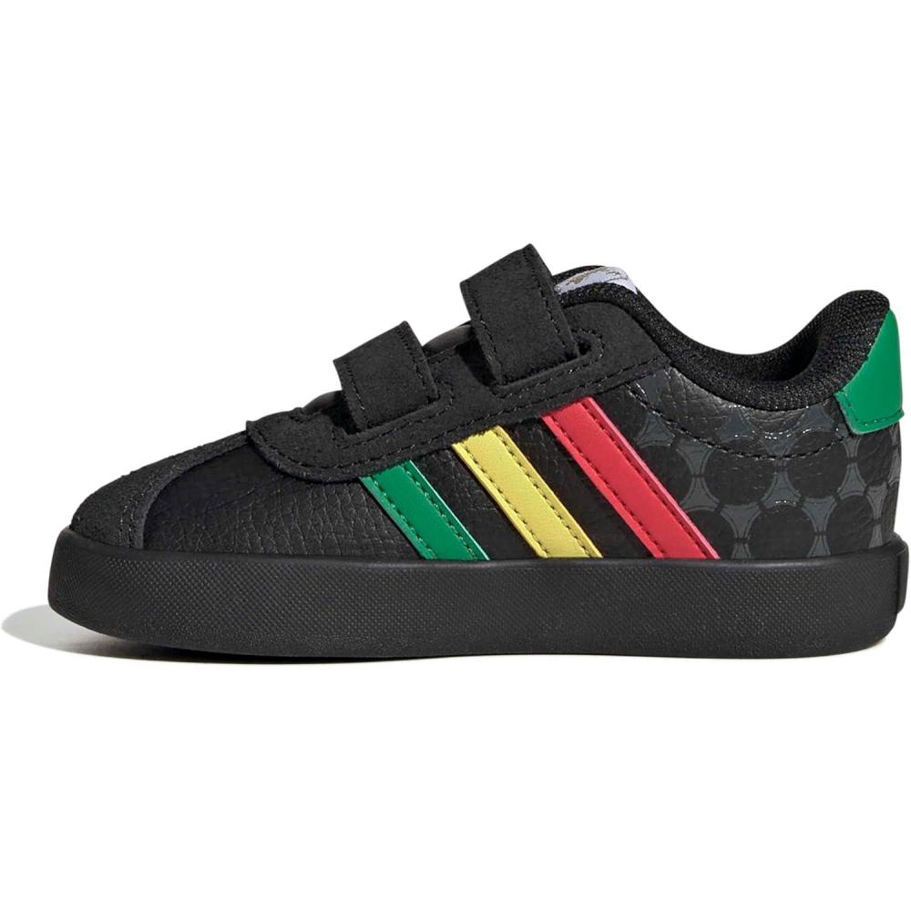 image:imageadidas Baby VL Court 30 Hook amp Loop ShoeBlackGreenPure Ruby