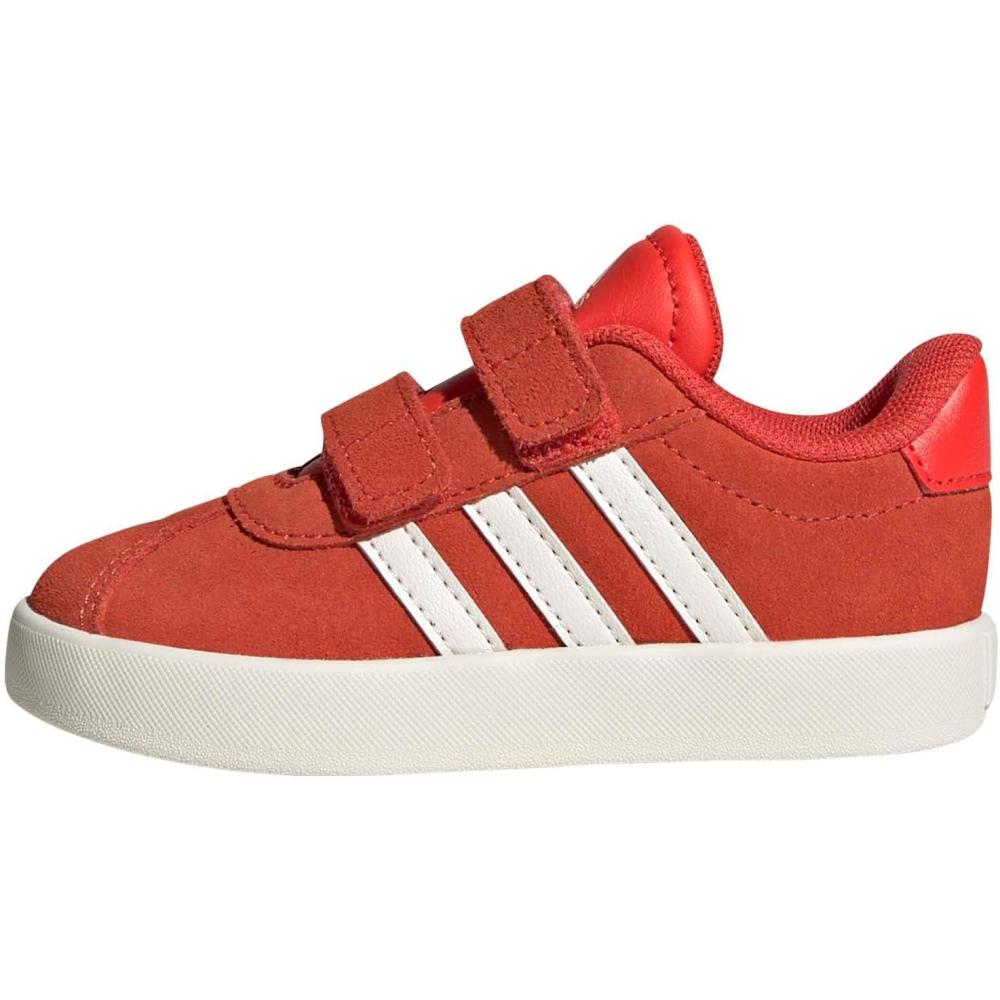 image:imageadidas Baby VL Court 30 Hook amp Loop ShoeBright RedWhiteOff White
