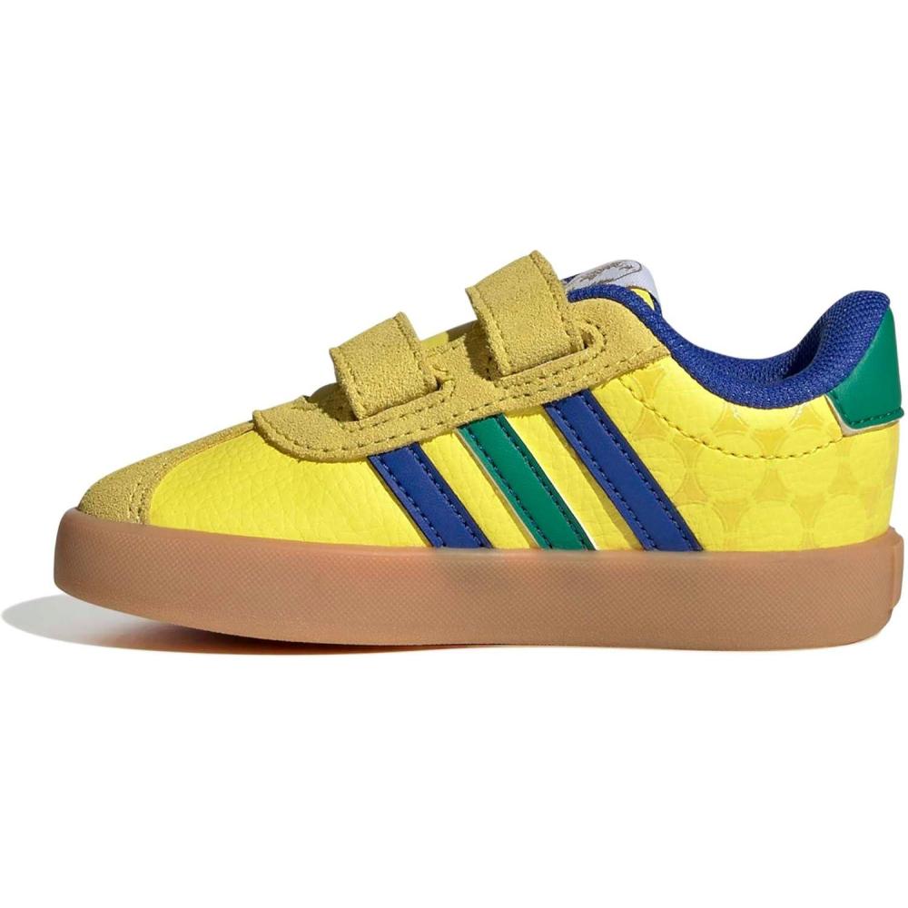 image:imageadidas Baby VL Court 30 Hook amp Loop ShoeBright YellowBold BlueGreen