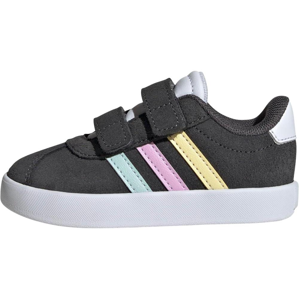image:imageadidas Baby VL Court 30 Hook amp Loop ShoeGreyHalo MintBliss Lilac