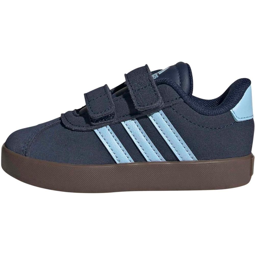 image:imageadidas Baby VL Court 30 Hook amp Loop ShoeNight IndigoClear SkyGum