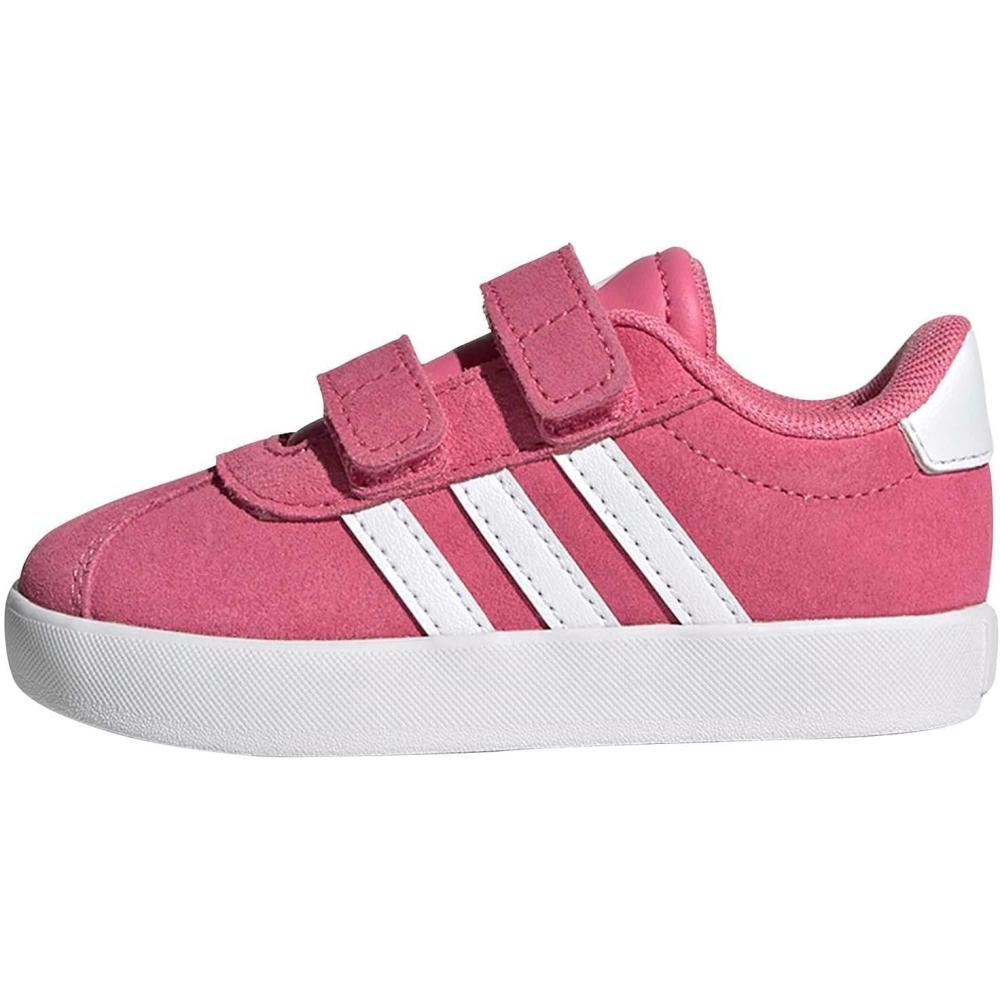 image:imageadidas Baby VL Court 30 Hook amp Loop ShoePink FusionWhiteGrey
