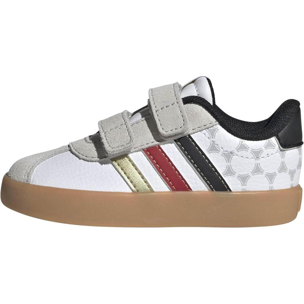 image:imageadidas Baby VL Court 30 Hook amp Loop ShoeWhiteBlackGold Metallic