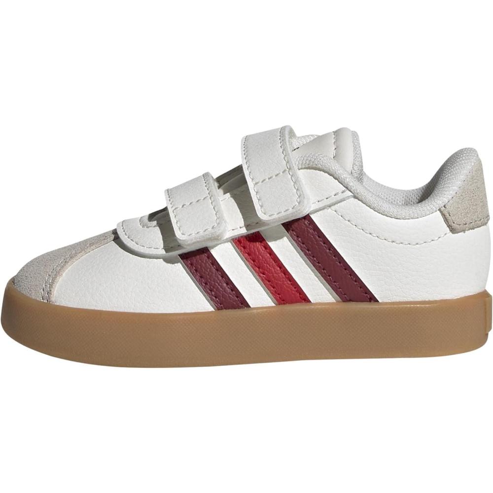 image:imageadidas Baby VL Court 30 Hook amp Loop ShoeWhiteCollegiate BurgundyWonder Alumina