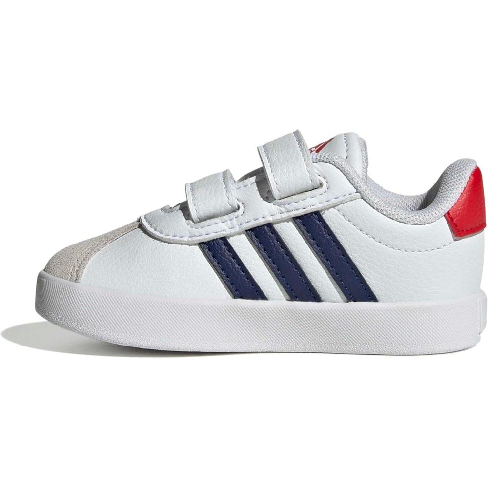 image:imageadidas Baby VL Court 30 Hook amp Loop ShoeWhiteDark BlueBetter Scarlet