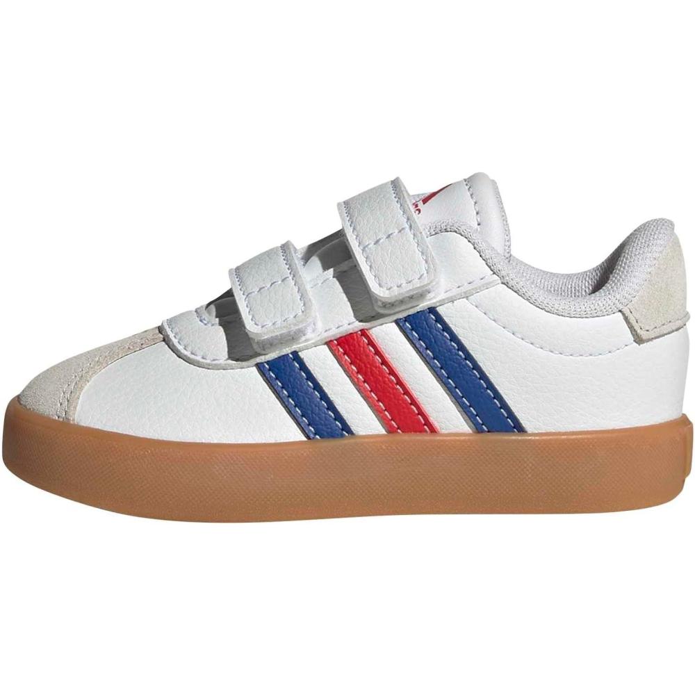image:imageadidas Baby VL Court 30 Hook amp Loop ShoeWhiteTeam Royal BlueBetter Scarlet
