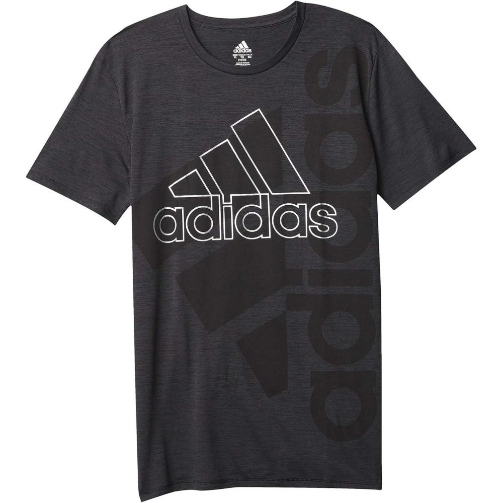 image:imageadidas Boys Stay Dry Climalite Short Sleeve TShirtBlack Heather
