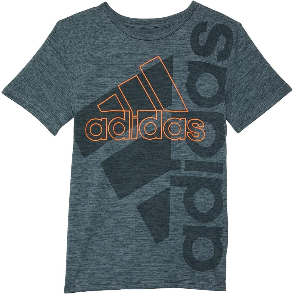 image:imageadidas Boys Stay Dry Climalite Short Sleeve TShirtBlue Oxide Heather