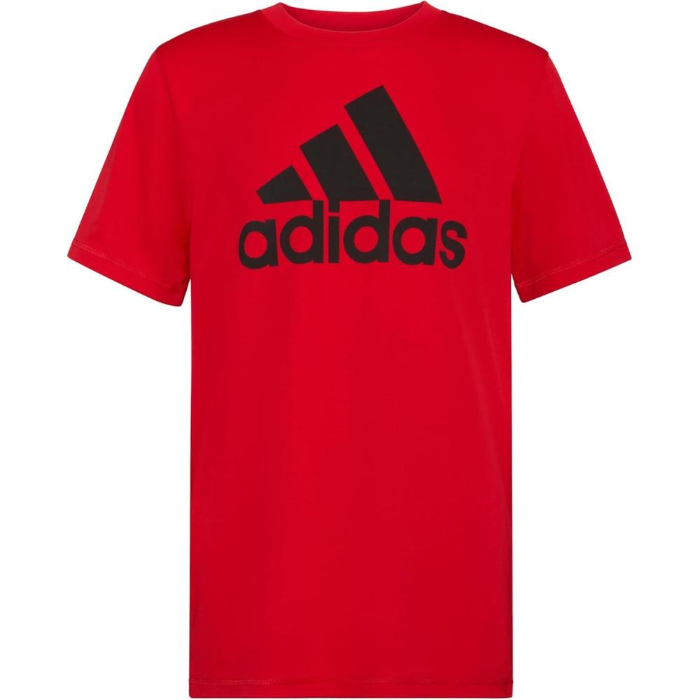 image:imageadidas Boys Stay Dry Climalite Short Sleeve TShirtScarlet