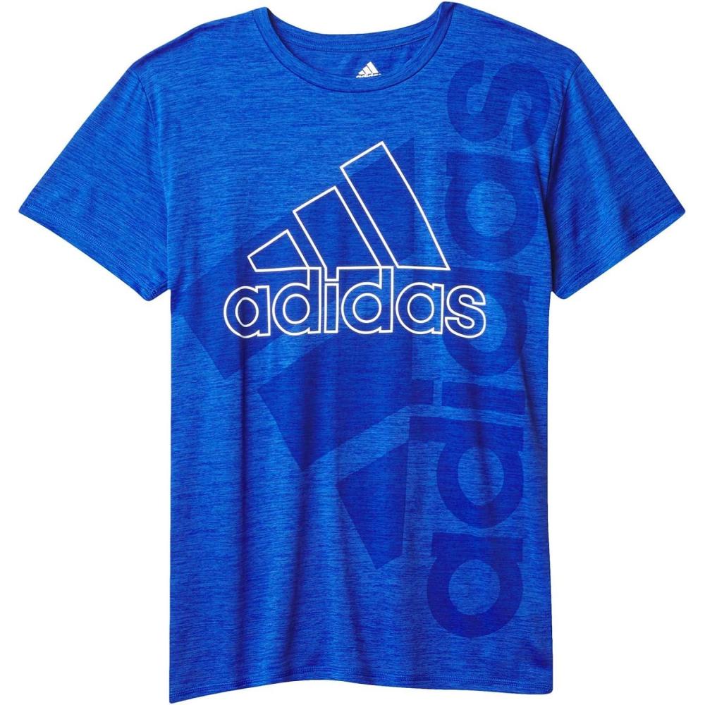 image:imageadidas Boys Stay Dry Climalite Short Sleeve TShirtTeam Royal Blue Heather