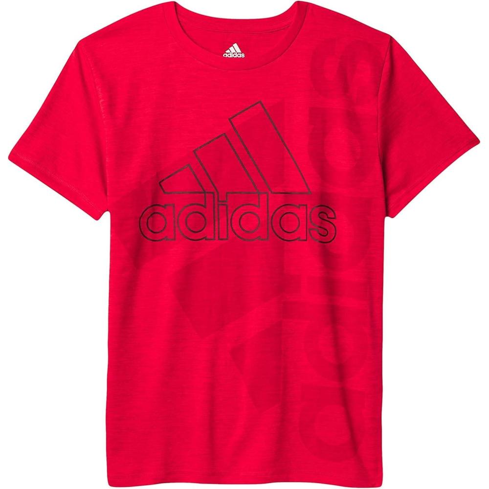 image:imageadidas Boys Stay Dry Climalite Short Sleeve TShirtVivid Red