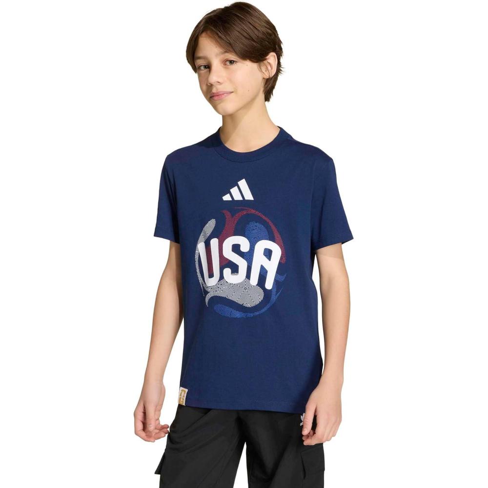 image:imageadidas Kids FIFA World Cup 26 National Team TShirtTeam Navy BlueUsa