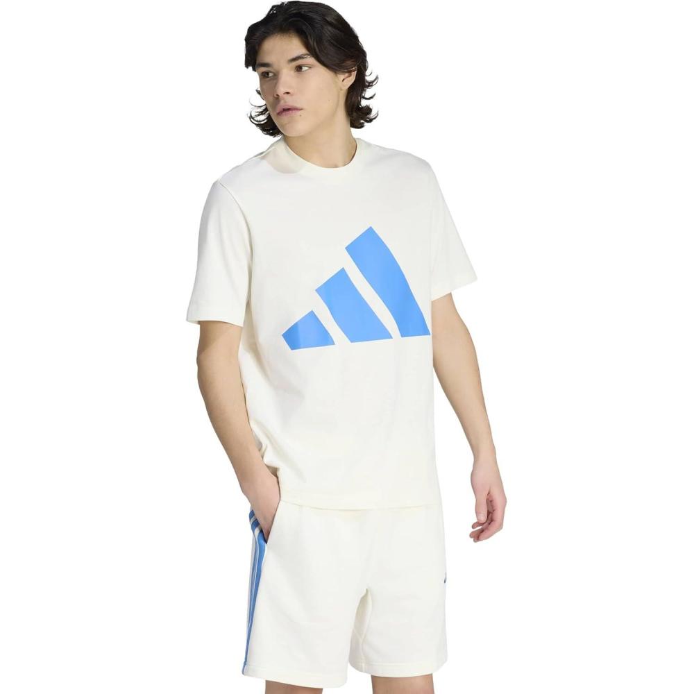 image:imageadidas Mens Essentials Big Logo TShirtOff WhiteRay Blue