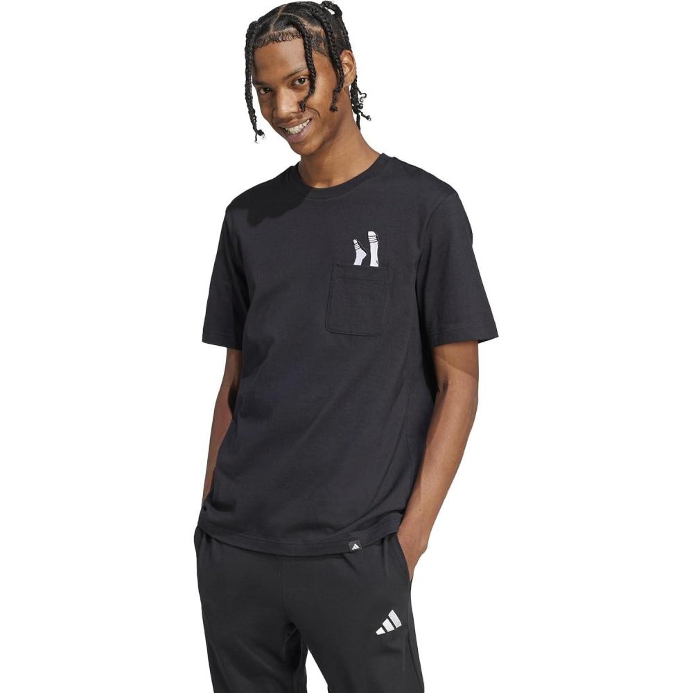 image:imageadidas Mens Lounge Slides Pocket TShirtBlack