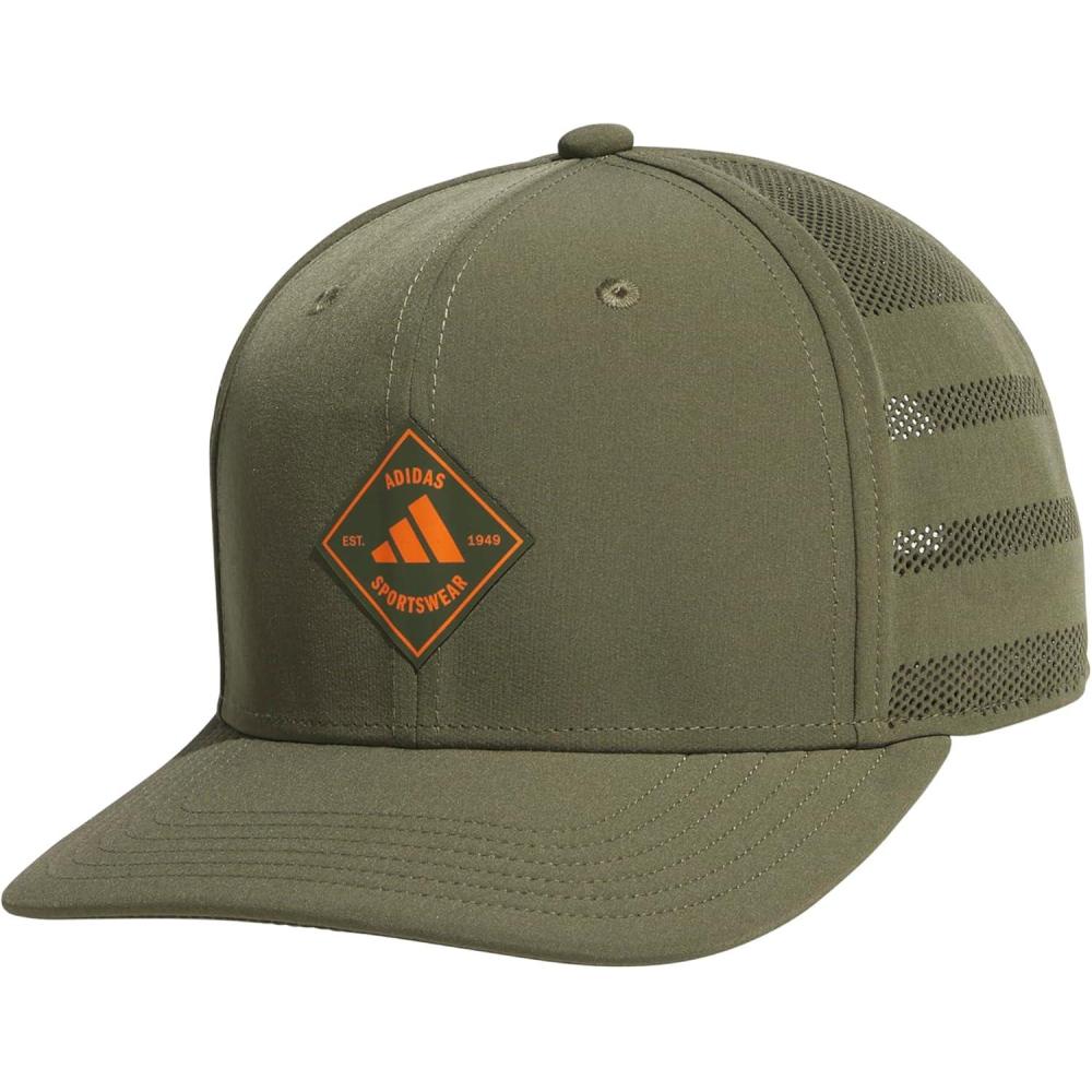 image:imageadidas Mens QuickDry Floatie Waterproof Hat Lightweight Snapback CapOlive Strata GreenPure Orange