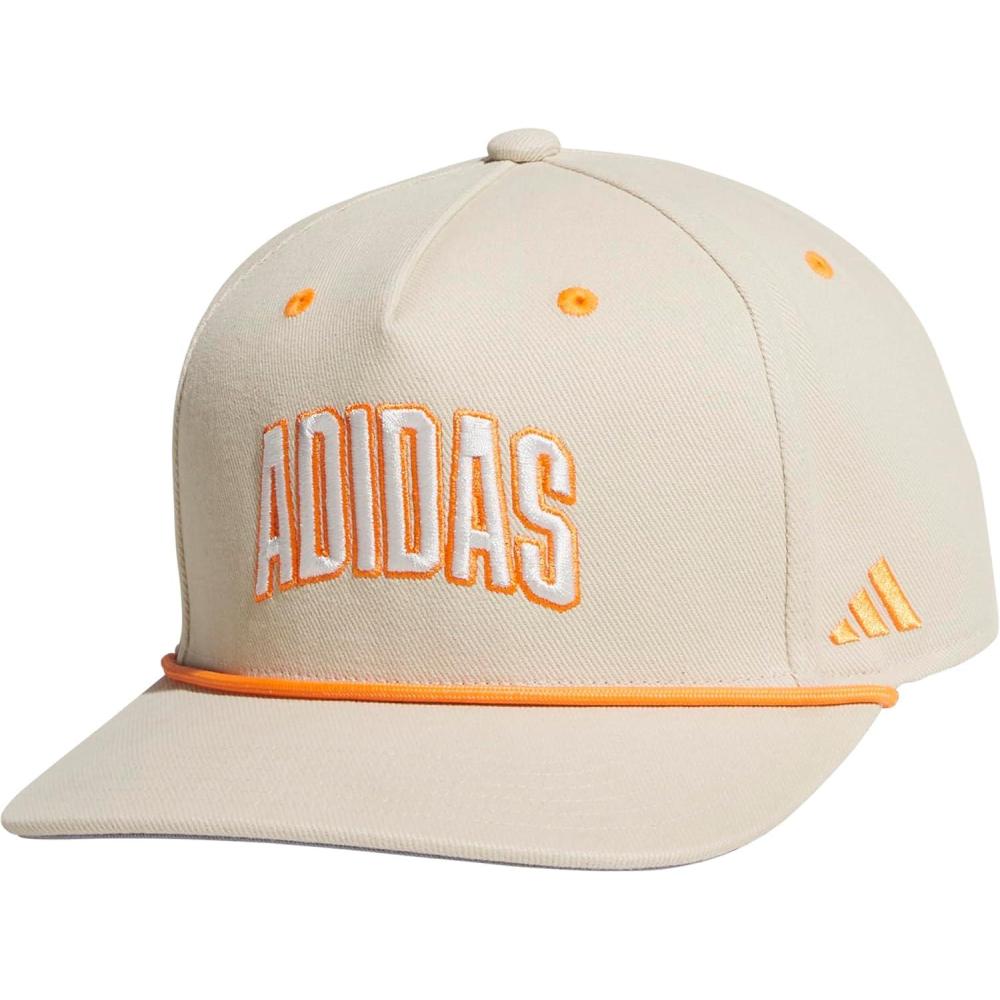 image:imageadidas Mens Sport Lifestyle Rope Brim Snapback HatCrystal Linen BeigeOff WhitePure Orange