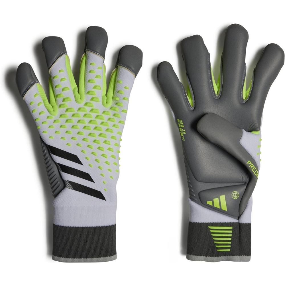 image:imageadidas UnisexAdult Competition Predator Pro Hybrid Goalie Gloves WhiteLucid LemonBlack Size 90