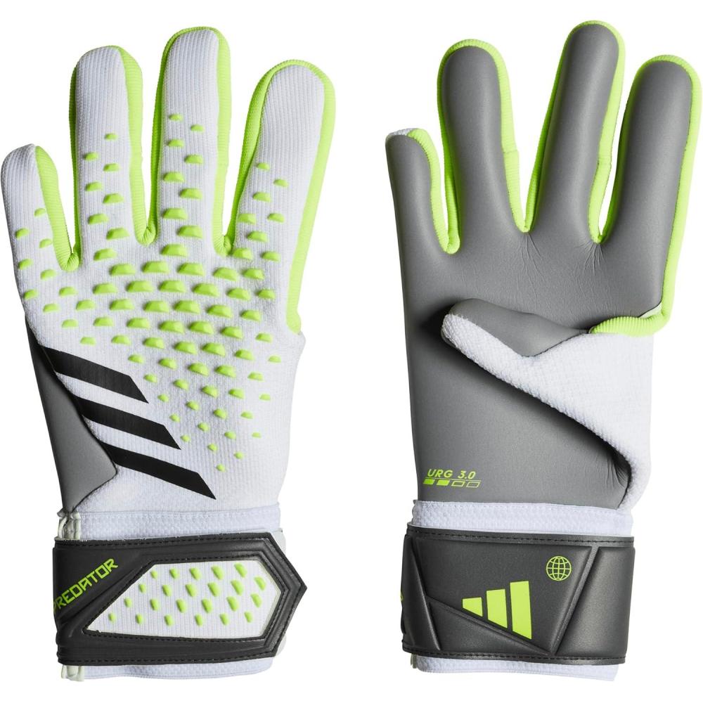 image:imageadidas UnisexAdult League Goalie Predator GlovesWhiteLucid LemonBlack